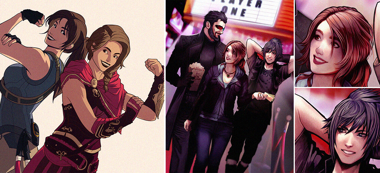 [ · 2018 · ] - Celebration artworks for the launch of Assasin's Creed Odyssey and Ready Player One.